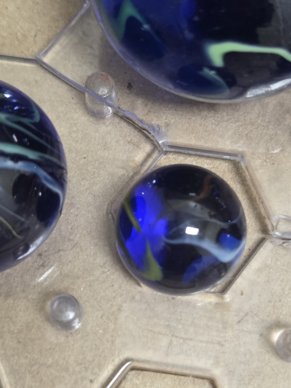 Lot of 6 Vacor Michelangelo & Sea Turtle Glass Marbles – Boulders & Shooters