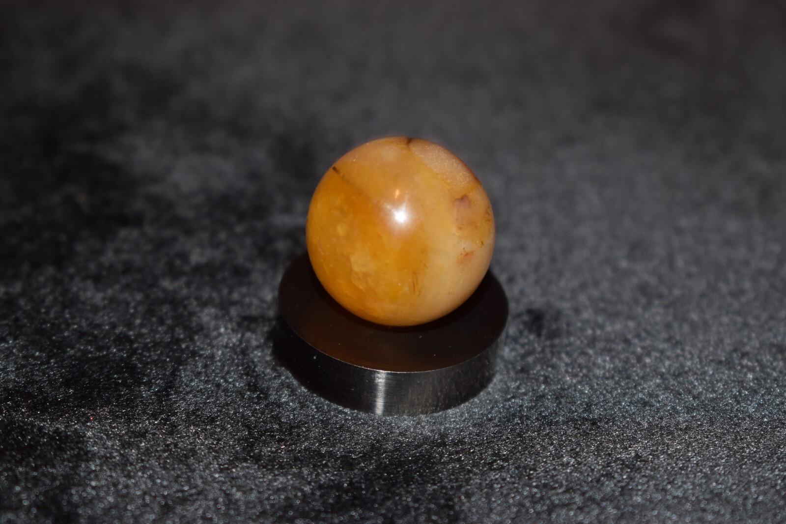 AMBER BASE AGATE Mineral simi Transparent Toy Marble .796″=51/64″=20mm Mint