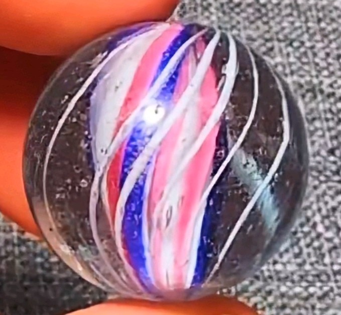 15/16″- Large Peppermint Coloured Double Ribbon Handmade Marbles MINT
