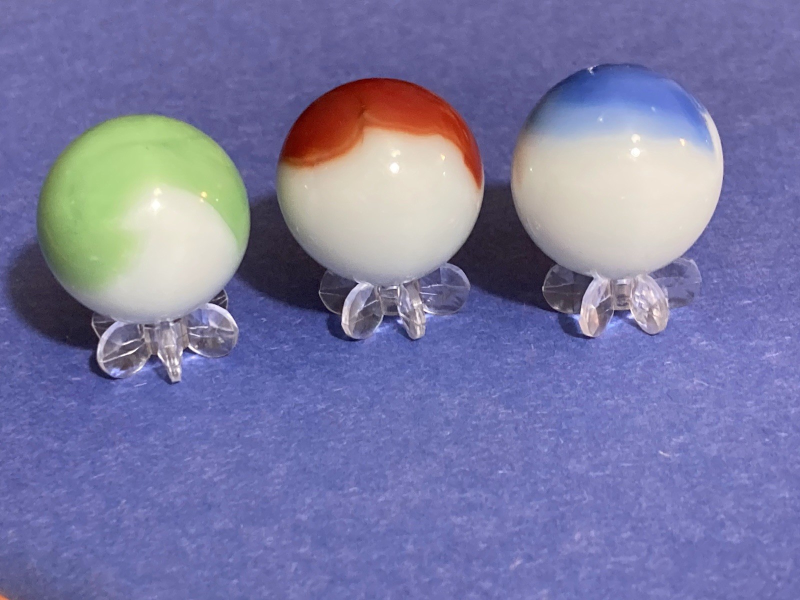 Vitro Agate Akro Agate Marble King (3)pcs Lot .96”-.97”
