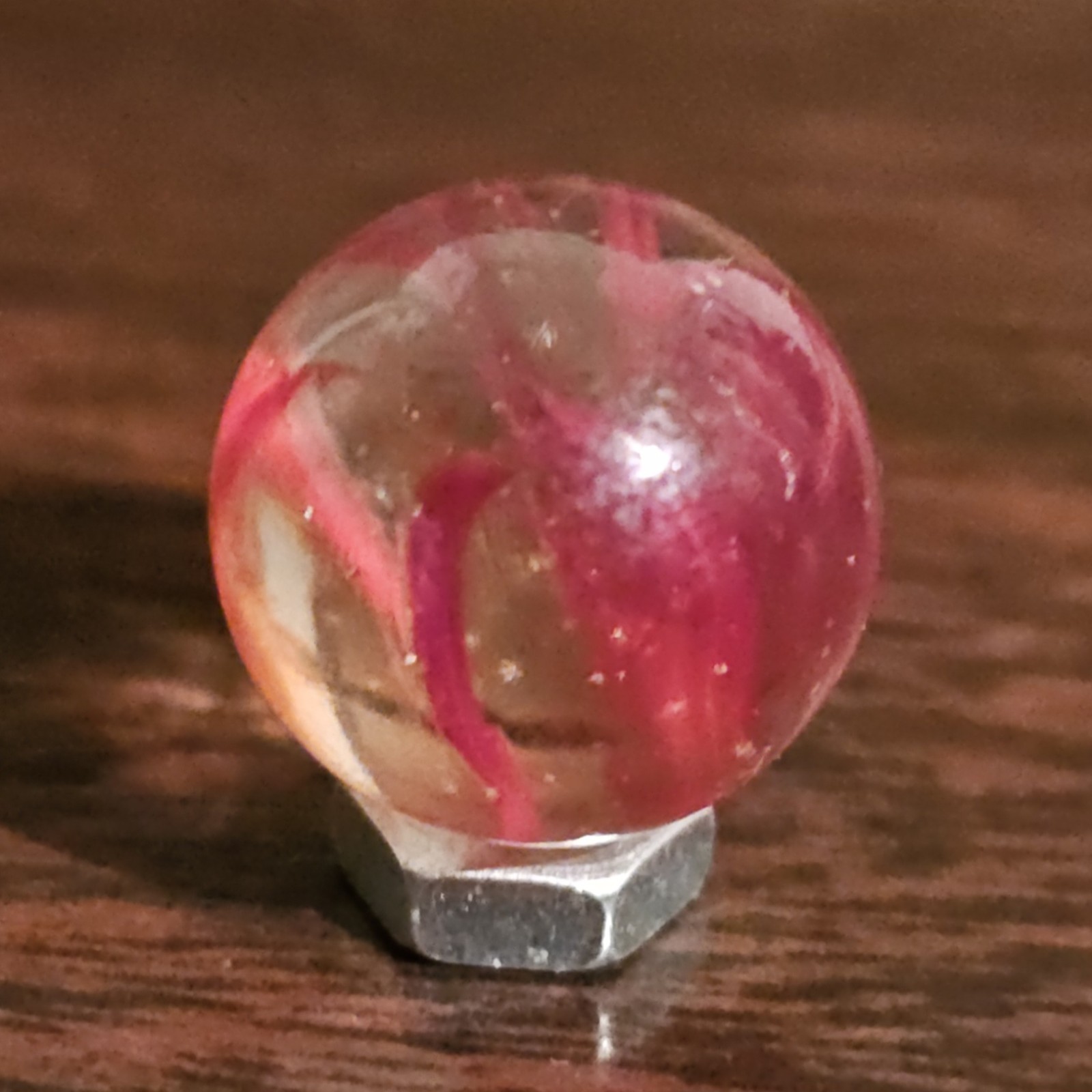 Vintage Vacor Red Spaghetti Ribbon .625″ Glass Marble