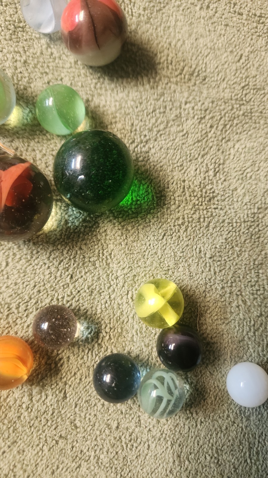 lot of vintage marbles , different assortment