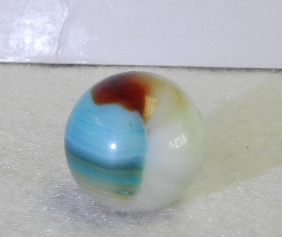 #19887m Nice Looking Vintage Vitro Agate Marble .61 Inches Near Mint