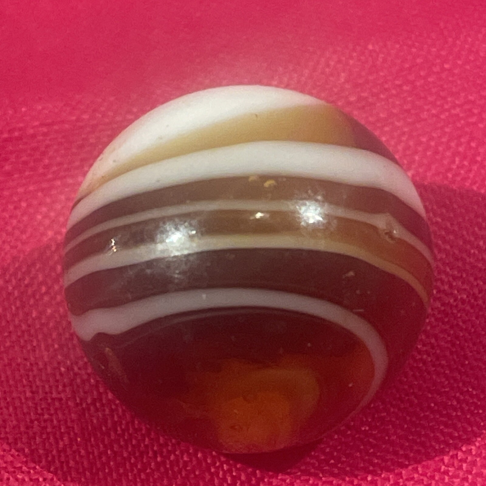 Vintage MF Christensen & Son MFC or CAC Slag Marble, 17.6 MM 0.68 in, VG