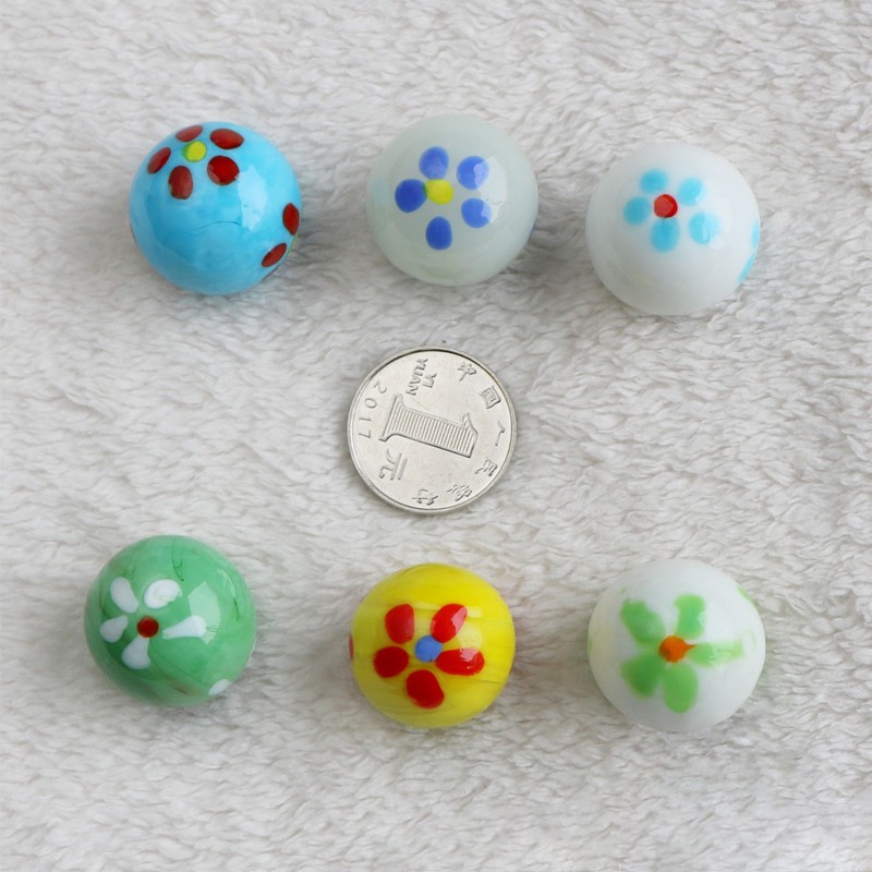 25mm Glass Marbles Round Glass Beads Vase Fish Tank Decor DIY Craft Toy Game