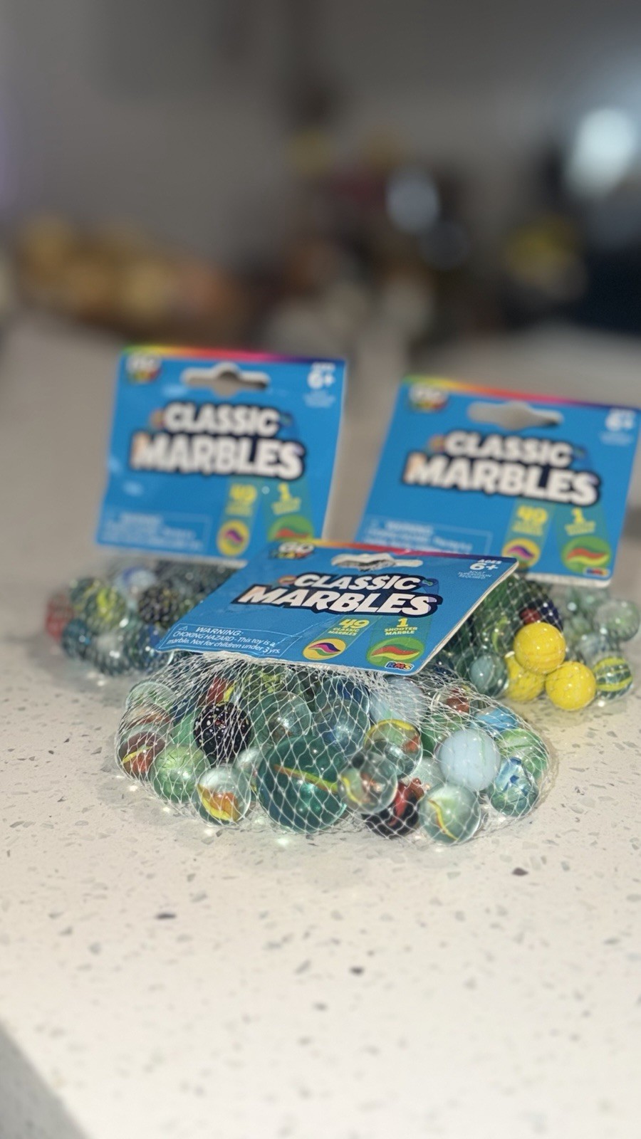 Lot Of 3 GoPlay 50 Piece Marbles – Colorful Glass Marble for Kids Games | RMS
