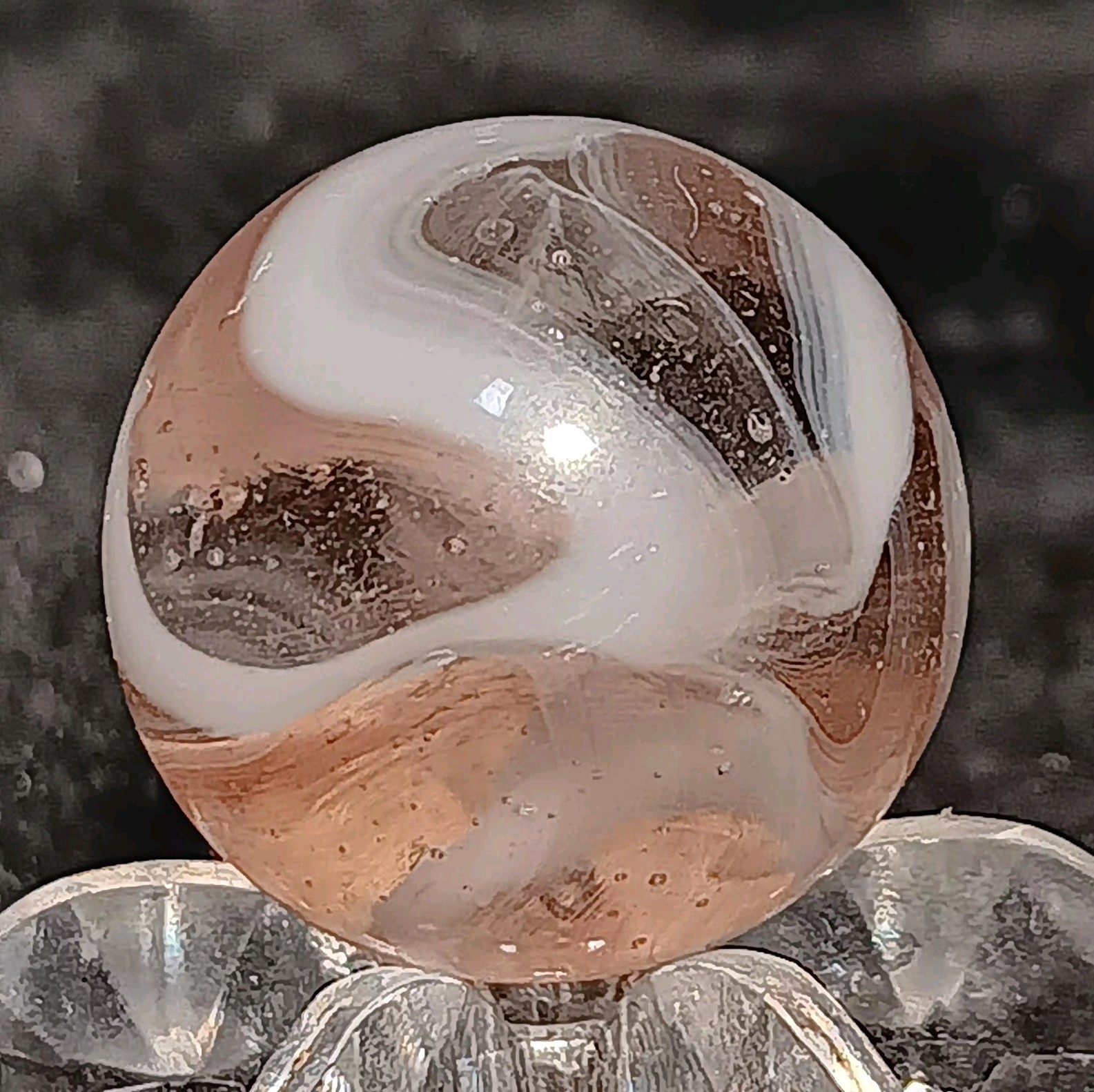 Vintage Jackson Swirl Marble. .63″ Nm. Uv Active. HTF Example.