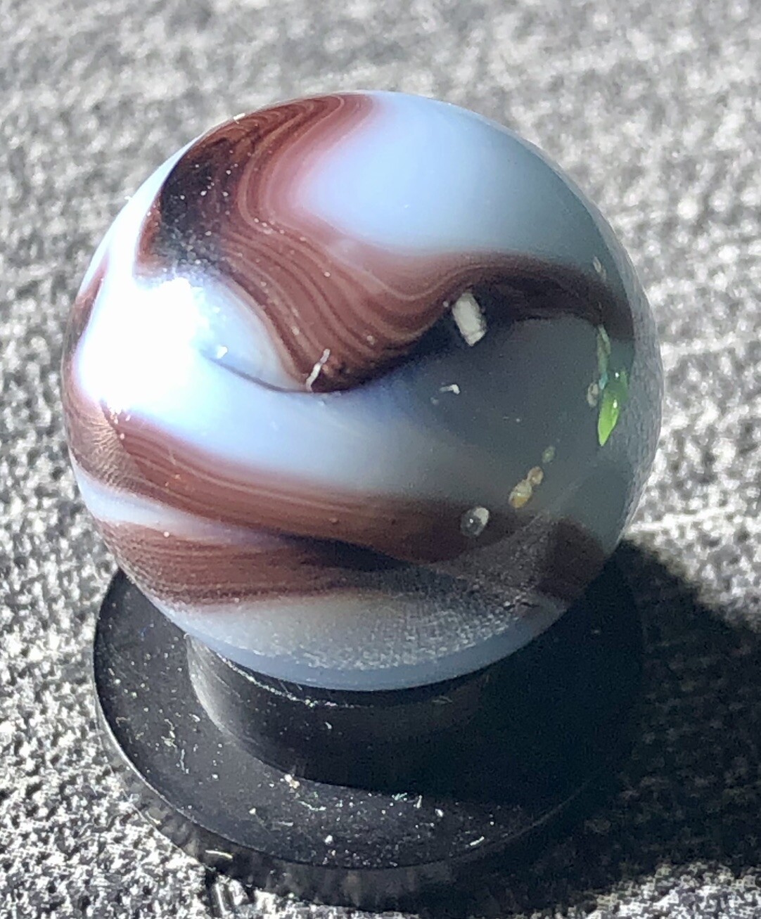 VTG Alley Agate Lt Blue Based Swirl Marble .61” NM