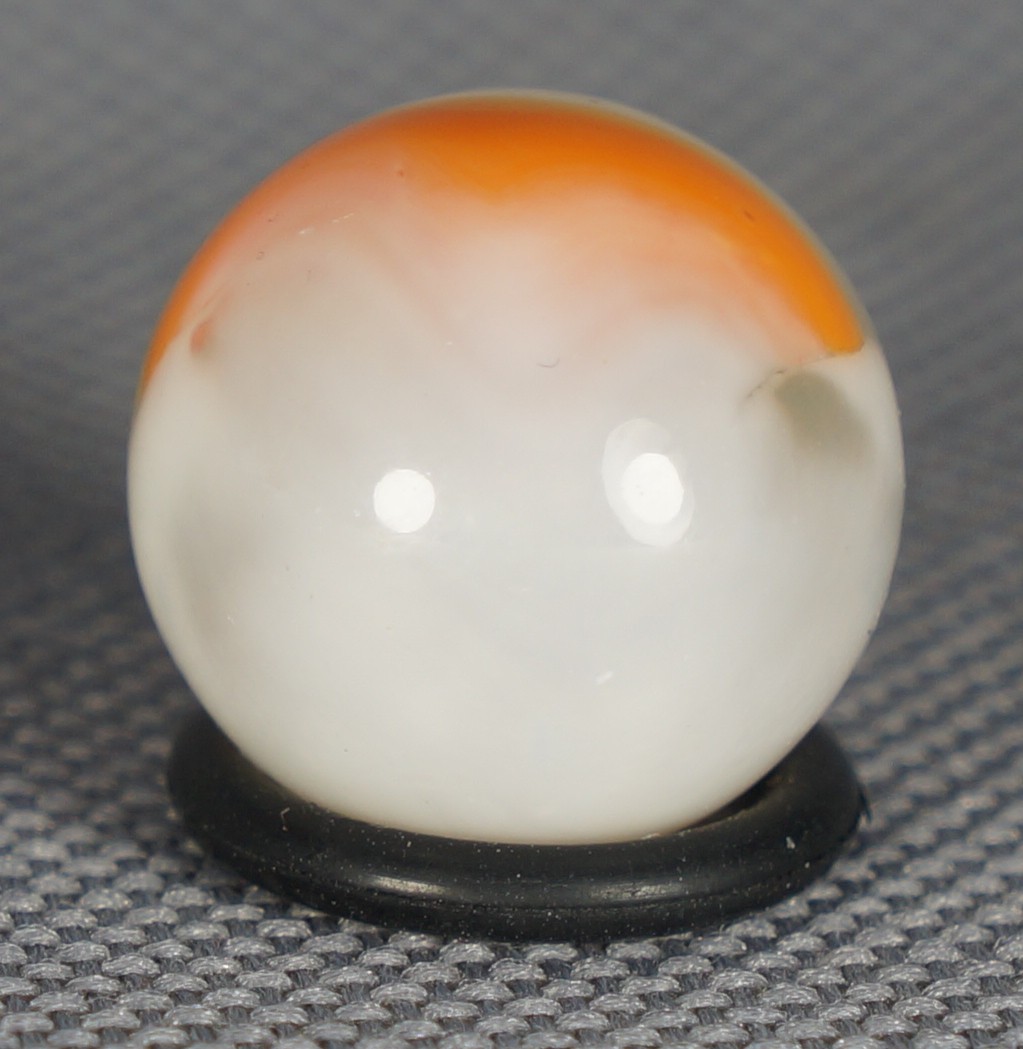 Vintage Marble: Mint 5/8 Vitro Agate Orange Conqueror Patch -One Killer Old Mib