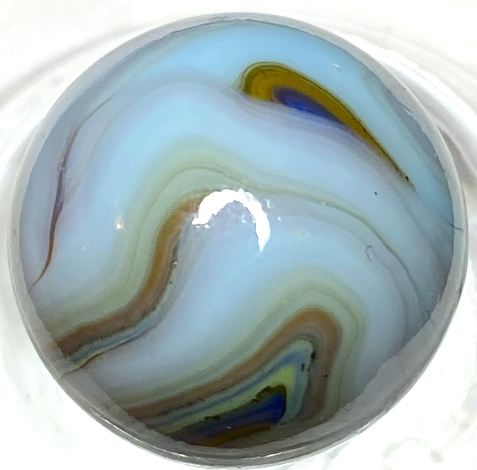 DAS/JABO SPECKELED AVENTURINE / WAVY AND SWIRLED SHOOTER SIZE .74″ BOX03/179