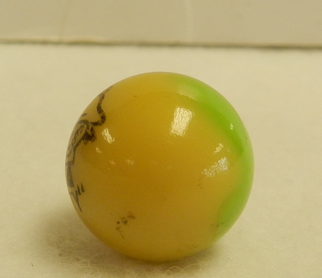 20650m Original Vintage Peltier Glass Comic Picture Marble Smitty .67 In Mint