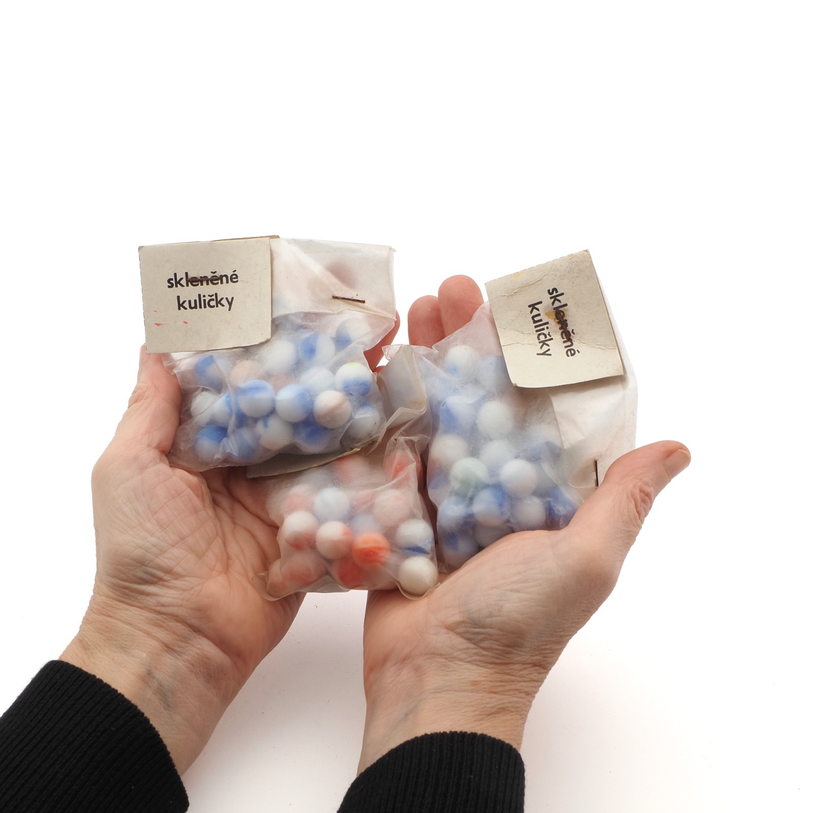 Collectible Glass marbles 3 bags 1/2″ COLLECTIBLE vintage Czech retro