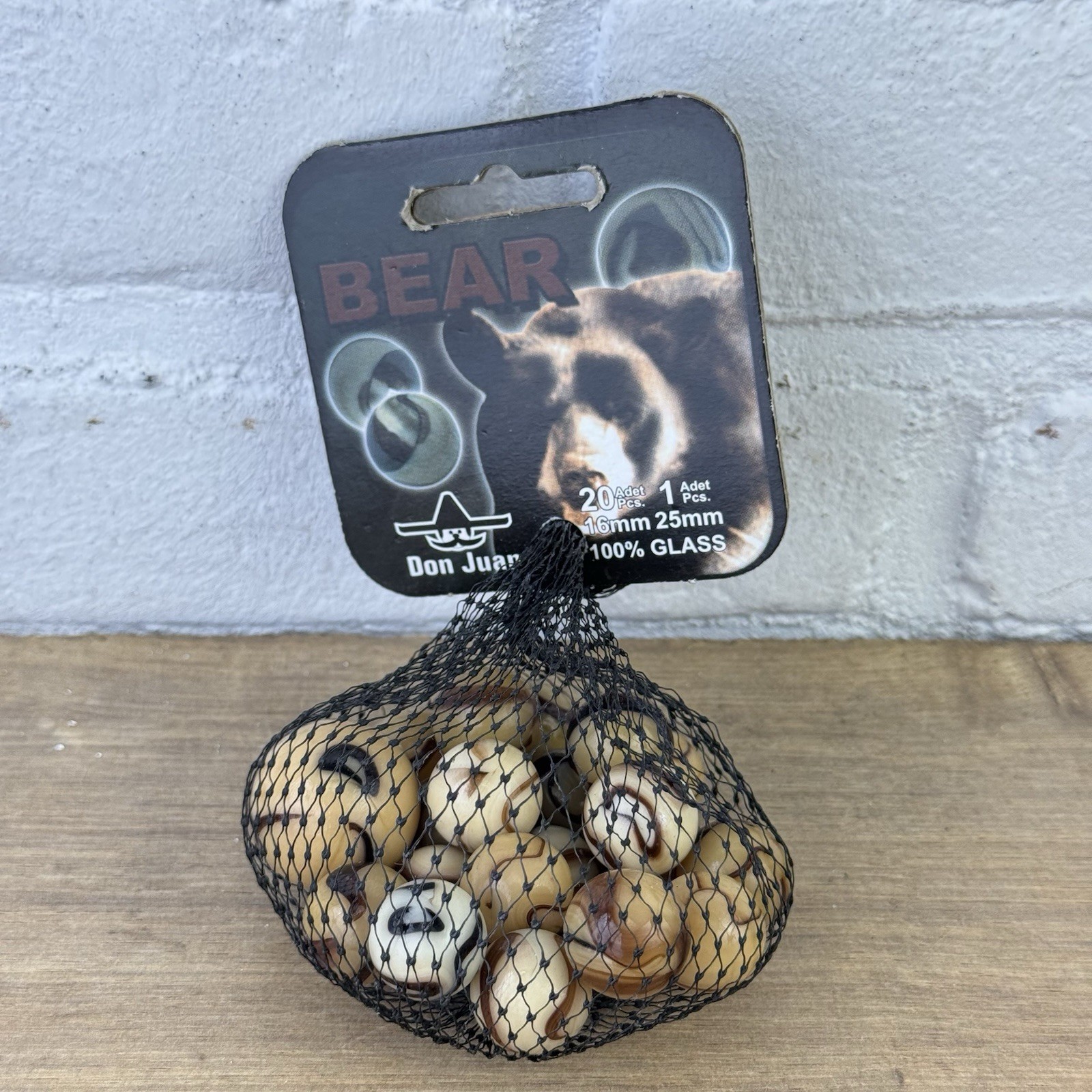 4 Net bags Vacor de Mexico – Bear – Parrot – Morelia – Sun Boulder marbles