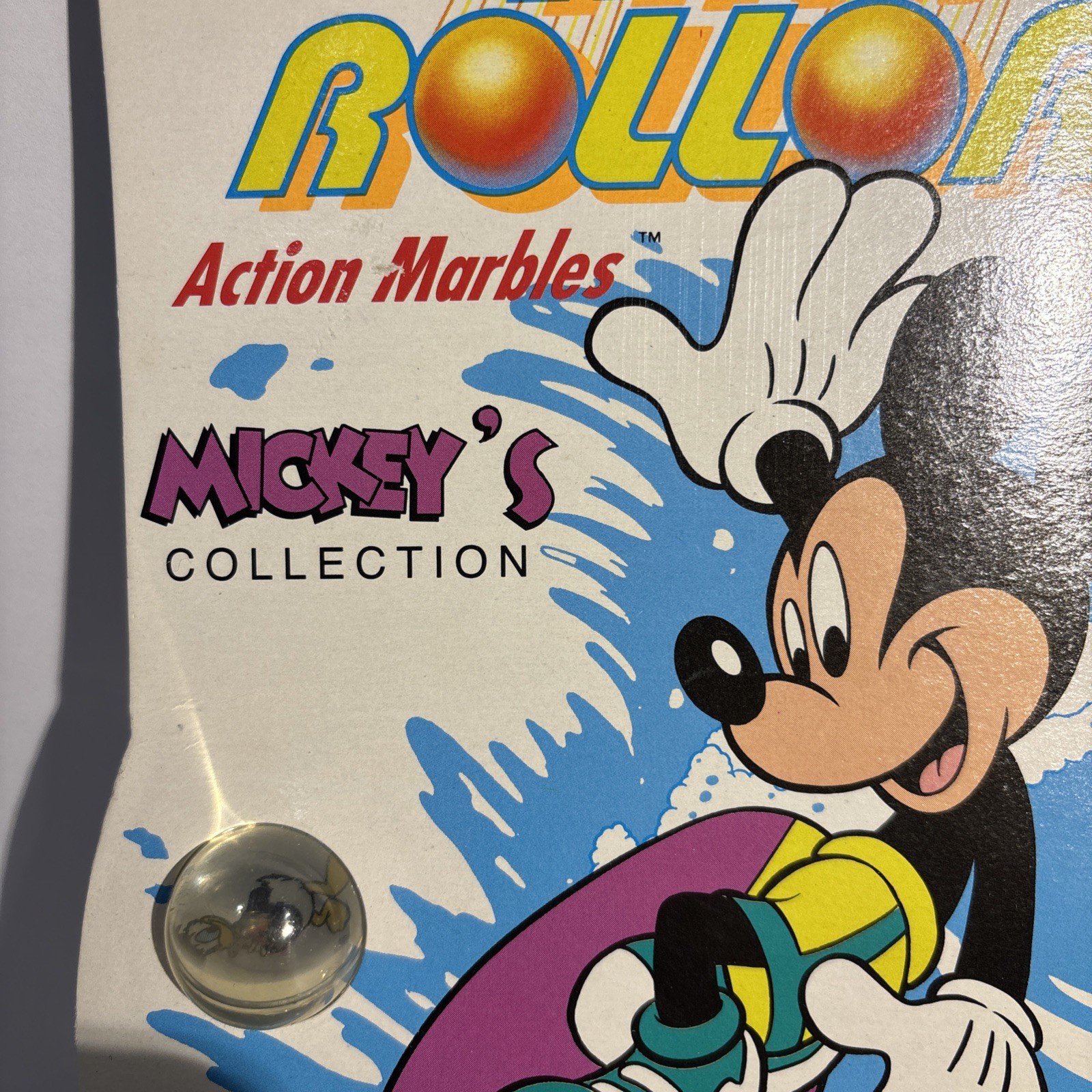 Vintage 1990 Mickey Mouse Rad Rollers Action Marbles Disney Spectra Star NOS
