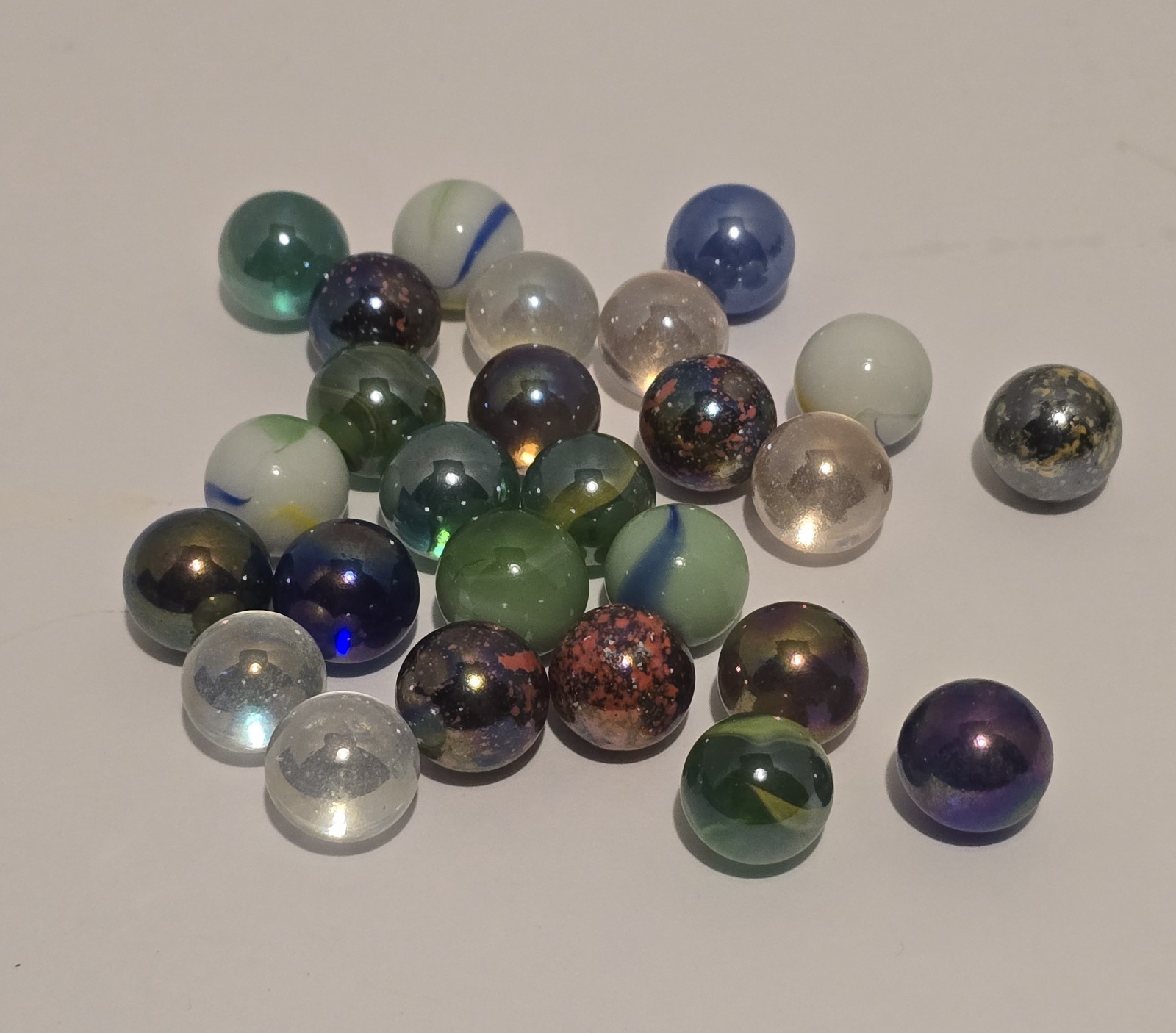 Vintage Marble Lot 150 Pieces Mixed Colors Sizes – Confetti Speckled Glass 3lbs