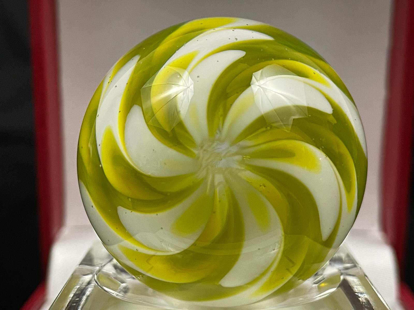 Rick Davis Glass Art Marble 1.46″ Signed #41