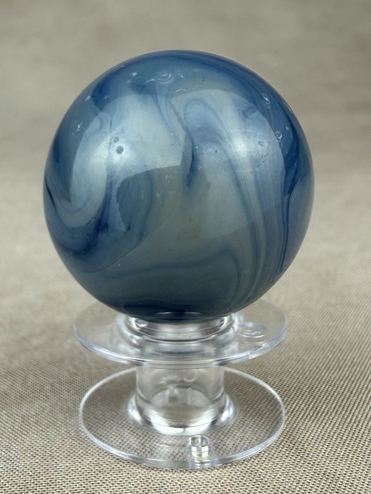 Vintage UV Uranium Shooter Marble- Swirl Glows- Jabo DAS 0.98” READ