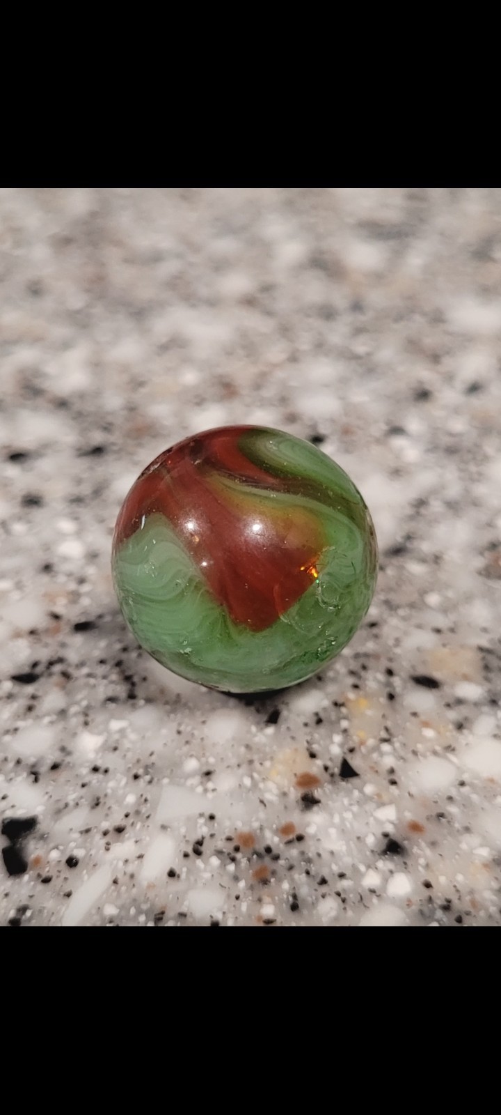Alley Coral Vintage Marble. 5/8 In Size. Few Very Small Visible Pin-pricks