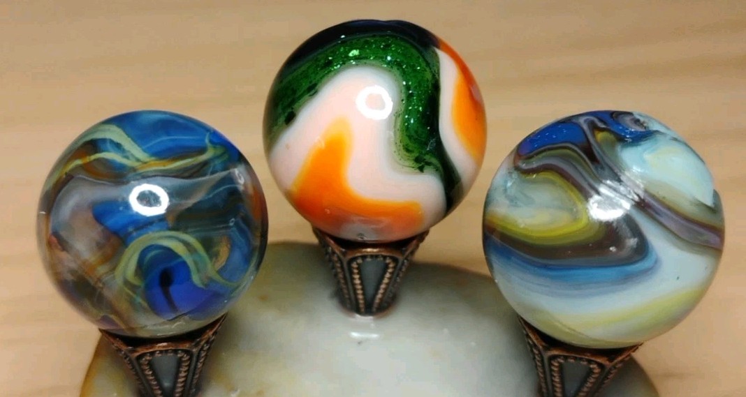 .73″-.67″ JABO/D.A.S. MARBLES LOT 🔥 AV. -SWIRL TOYS MINT-/NM