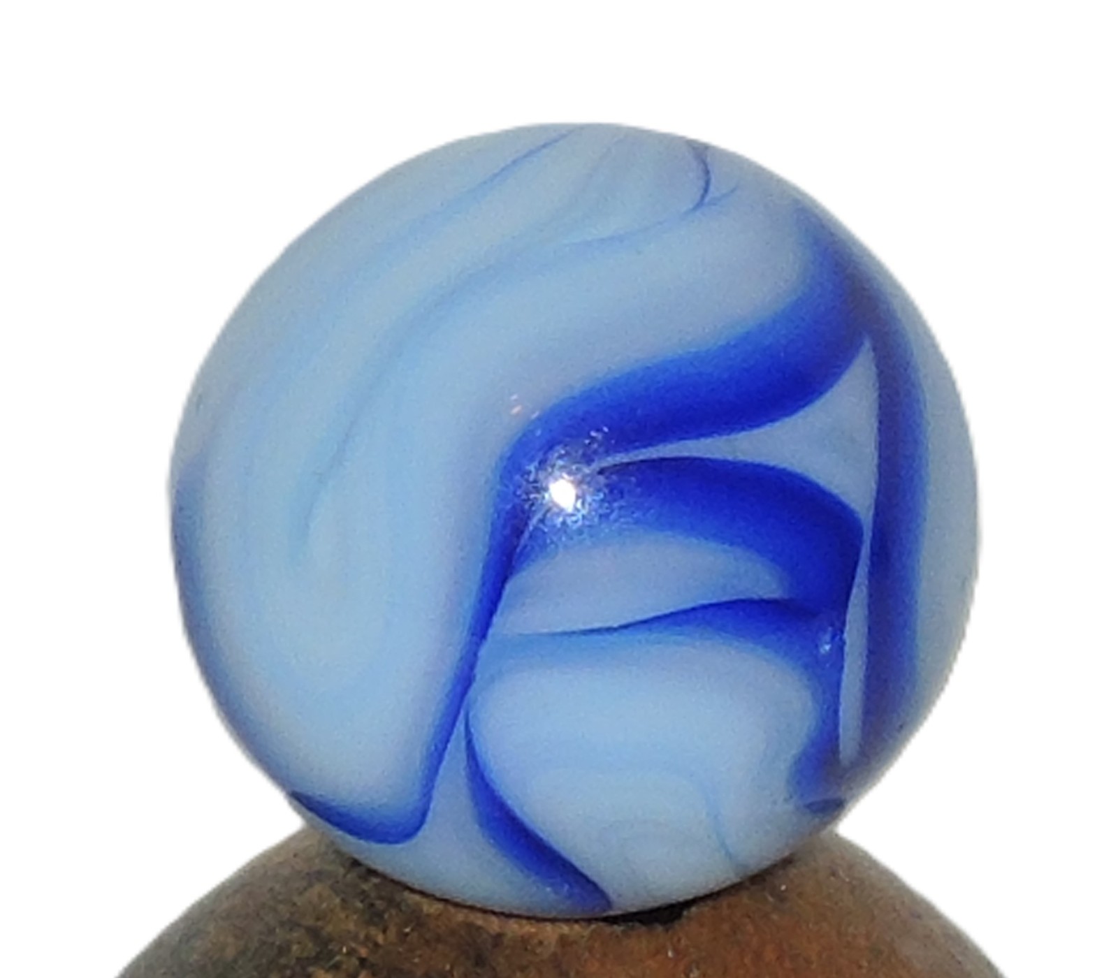 17/32” Killer Busy Ravenswood Blue Raven Flames & Swirls Marble