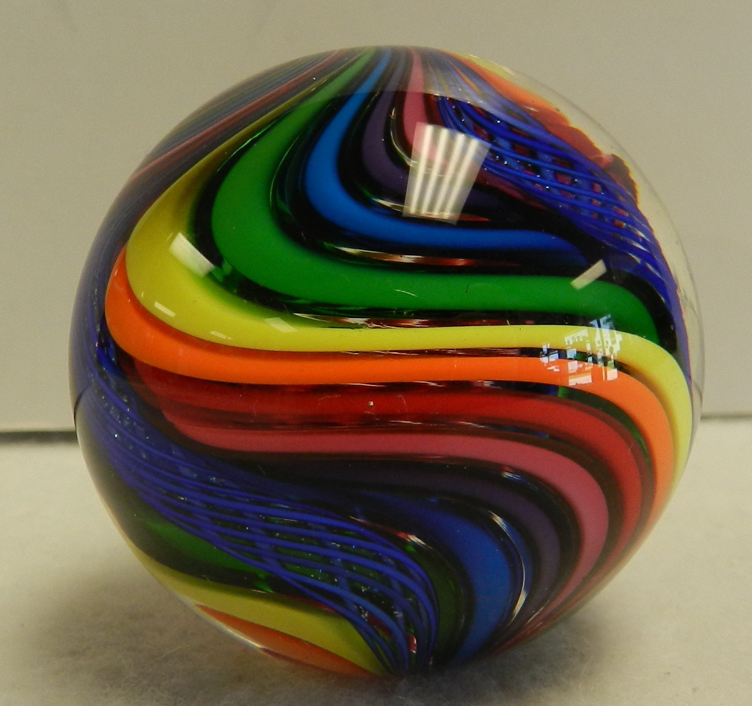 #19461m 1.74 Inches Very Nice Bright Eddie Seese Handmade Contemporary Marble