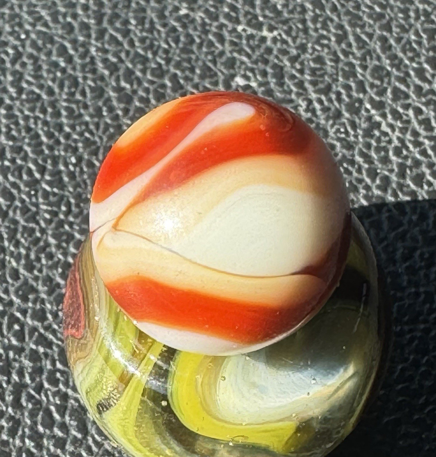 HTF Alley Agate Swirl With A Sprinkle Of Gold AV .54”