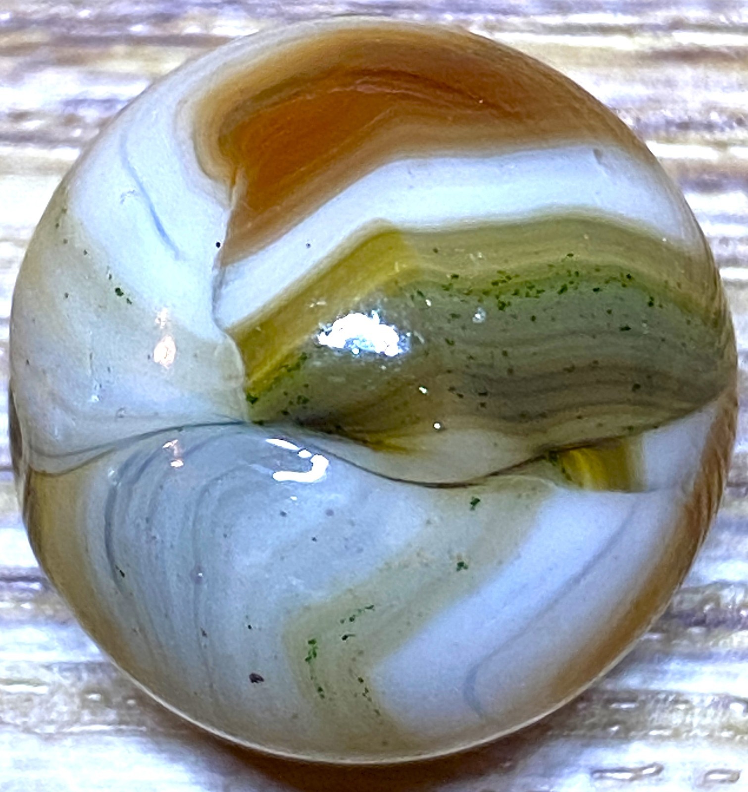 AVENTURINE SEAMED COLORED BROWNS SWIRLED SHOOTER .71″ BOX03/146