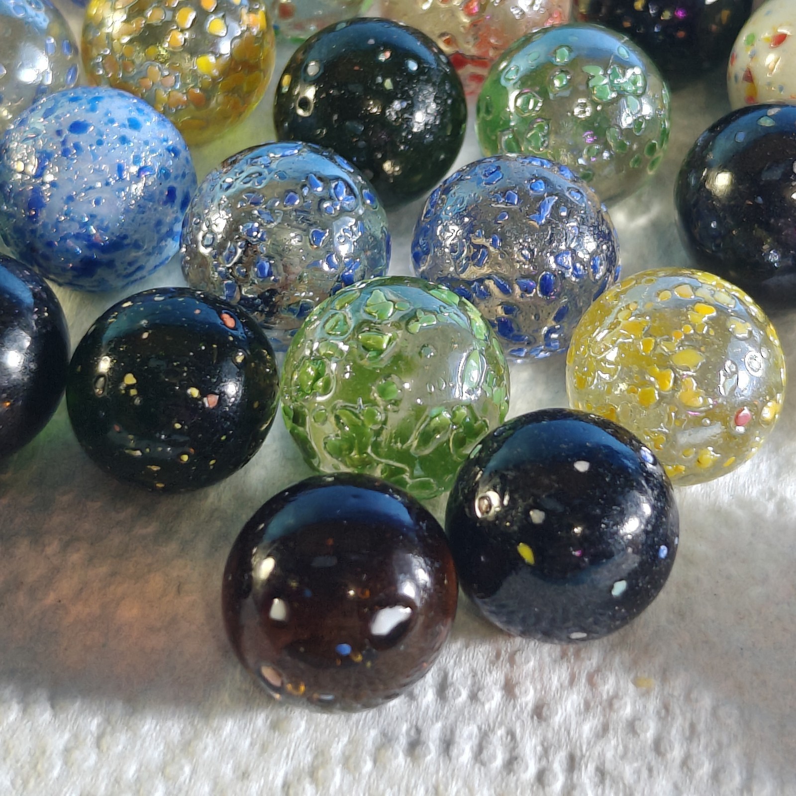 Large Lot 130+ Vintage Confetti Mega Vacor Galaxy Speckled Some Rare Stardust