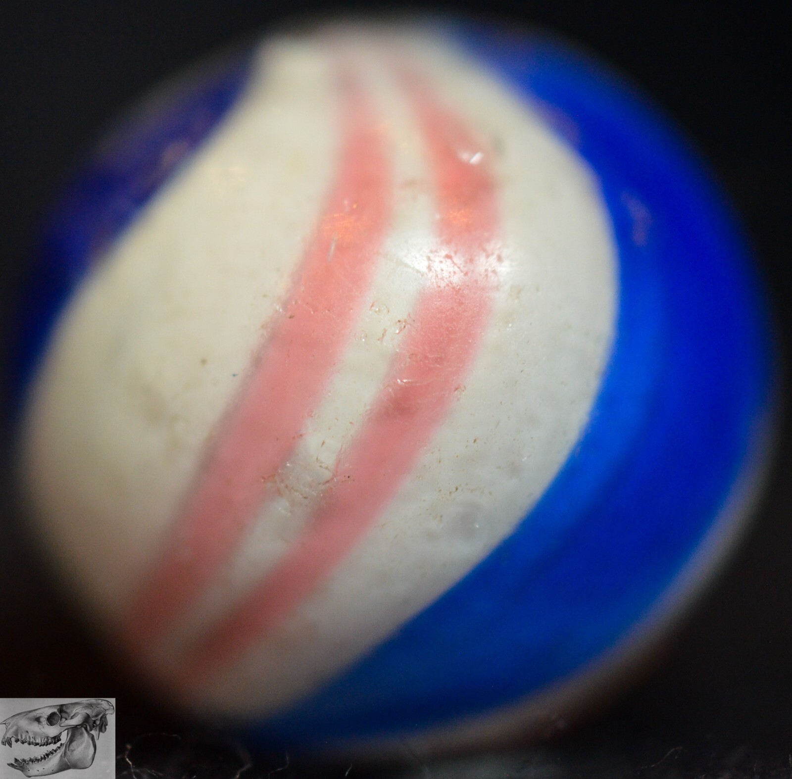Handmade Peppermint Swirl Marble, 11/16 in, Good+, Germany 1860-1920, S1042