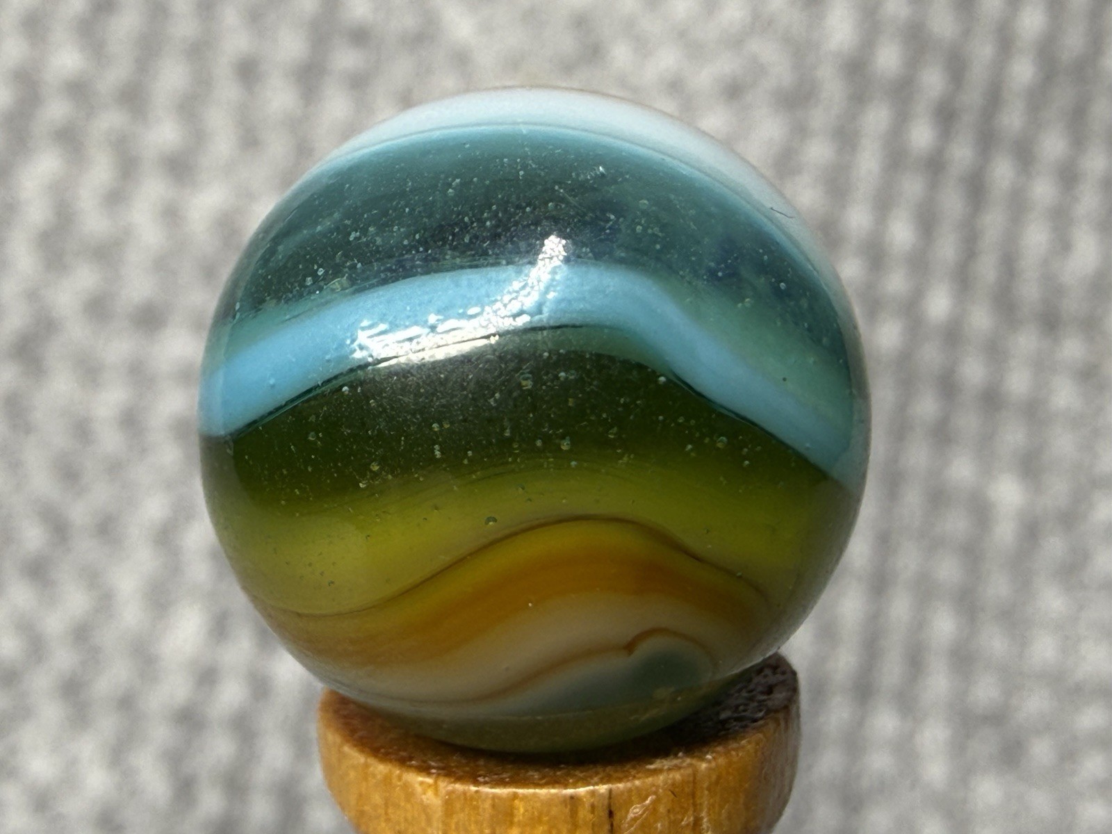Lot Of 3 Peltier Marbles MC Multi Colored Rainbo .61” To .65” NM(+)