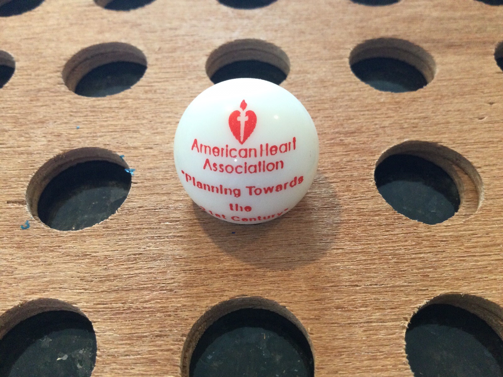 Vintage | “American Heart Association” | Red Print on White Marble
