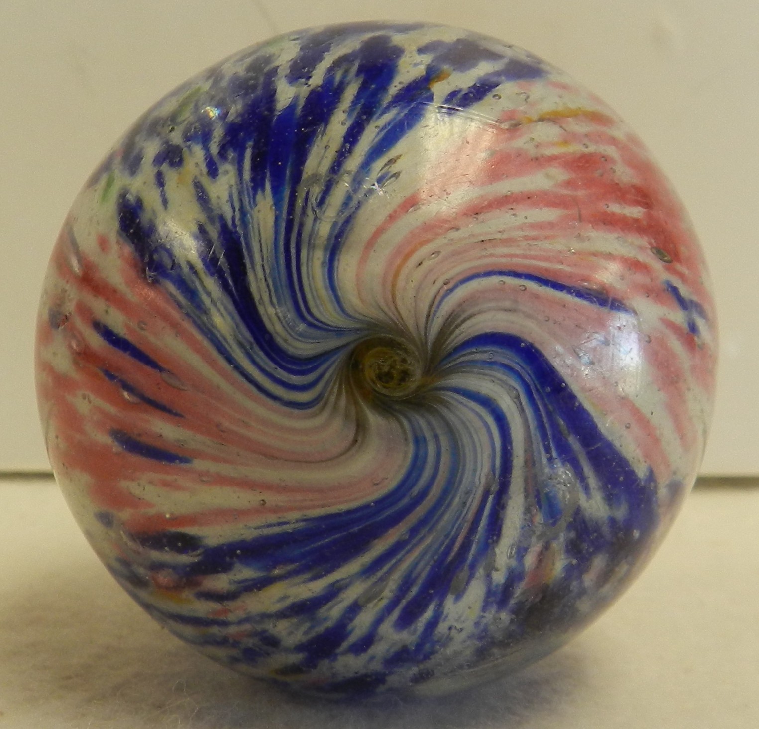 #19964m Huge 2.07 Inches Vintage German Handmade Onionskin Marble
