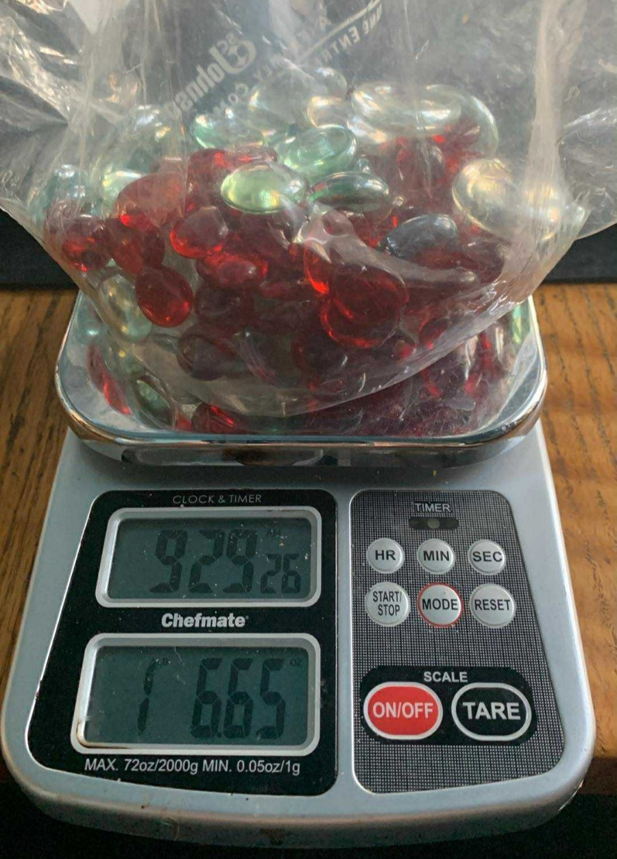 1 lb mixture of glass marbles