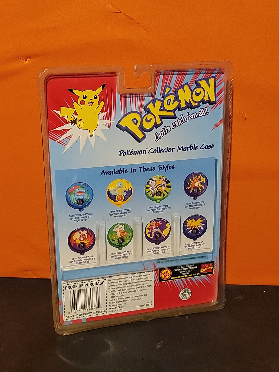 Vintage 2000 Toybiz Pokemon Venusaur Collector Marble Case w Victreebel ~ NIB
