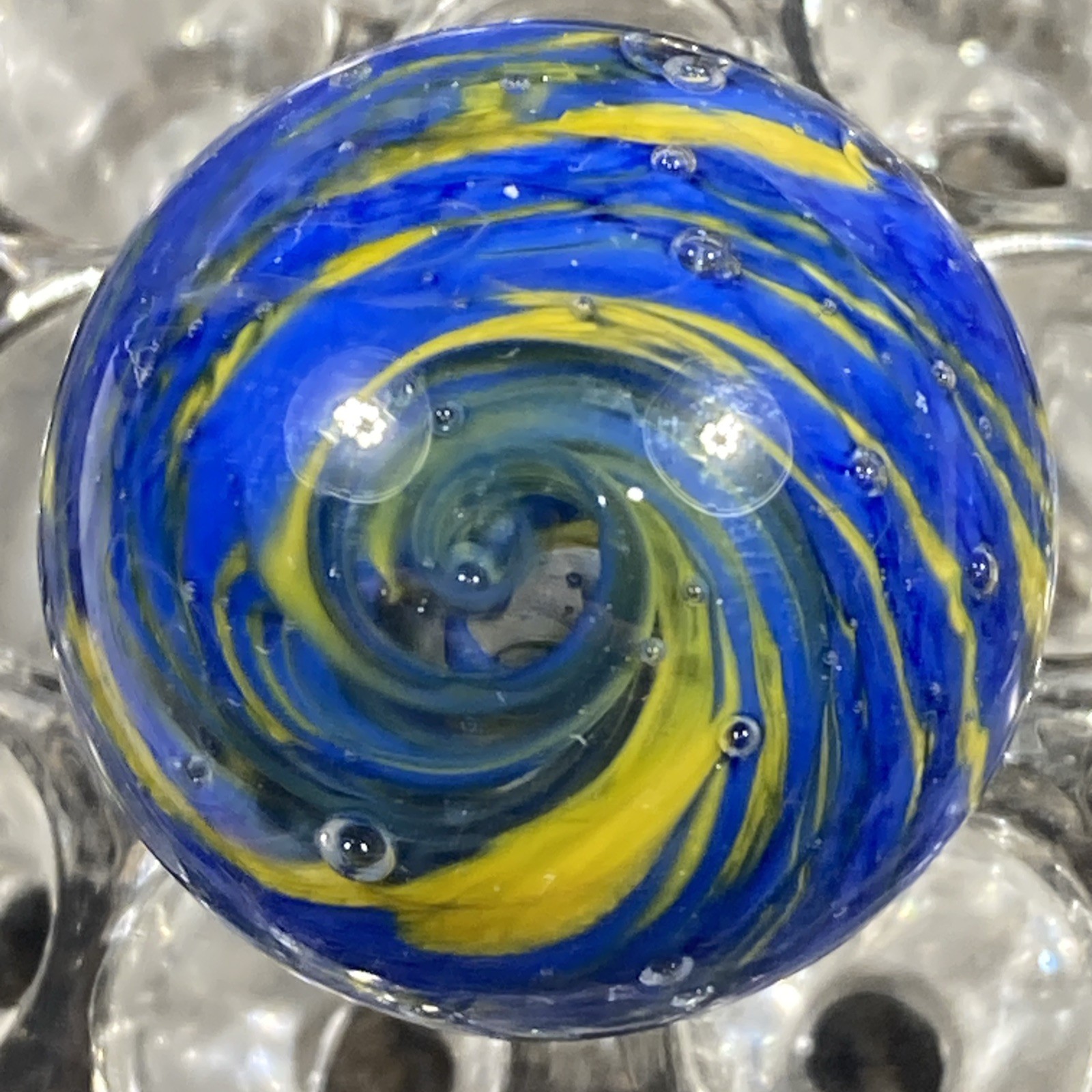 Contemporary Marbles 1.18” Sweet Swirl Cool Colors D4