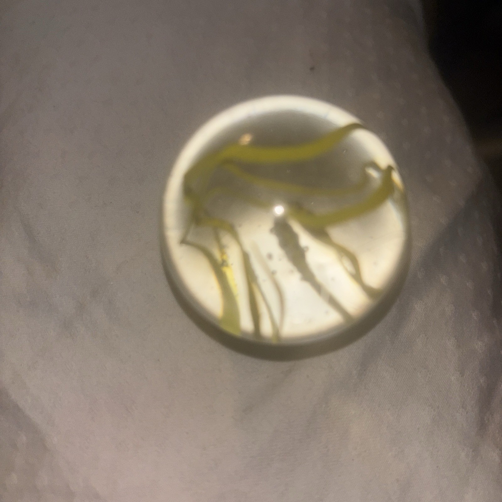 1.63” German Hand Made 12 Band latticinio Polished Marble
