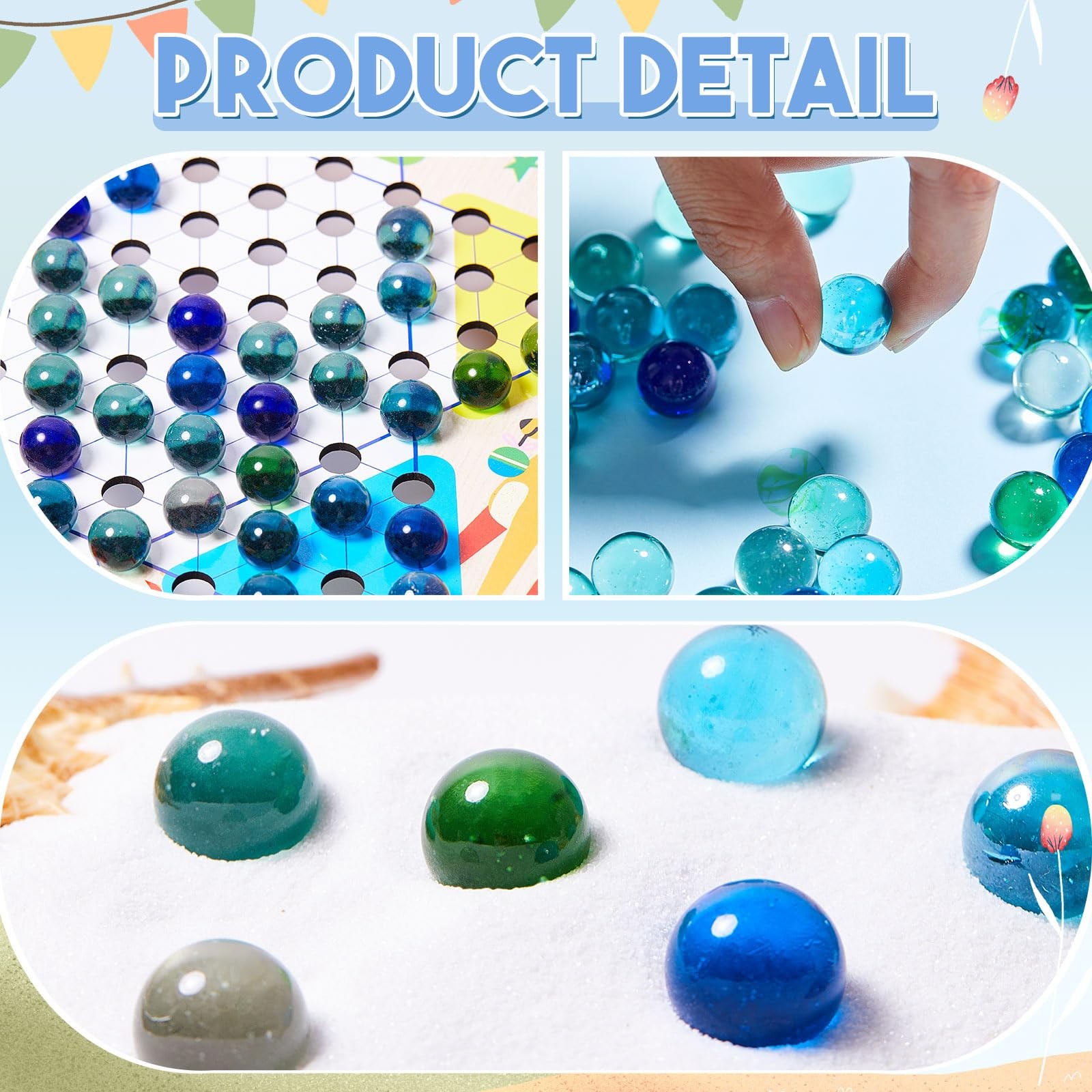 1000 Cat Eye Marbles Glass Bulk 0.55 Inch Solid Round Kids Game DIY