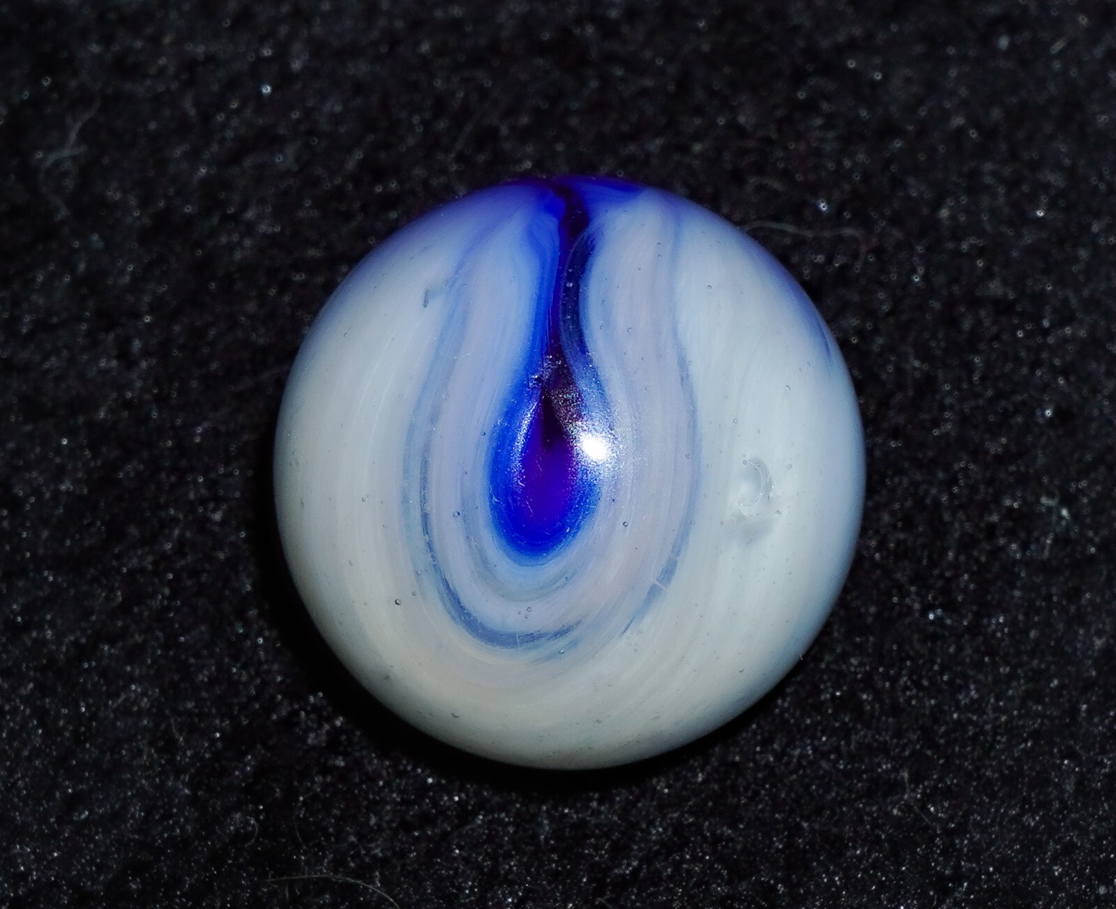 Vintage Master Marble Transparent Patch 2 Color Swirl Blue and White Marble