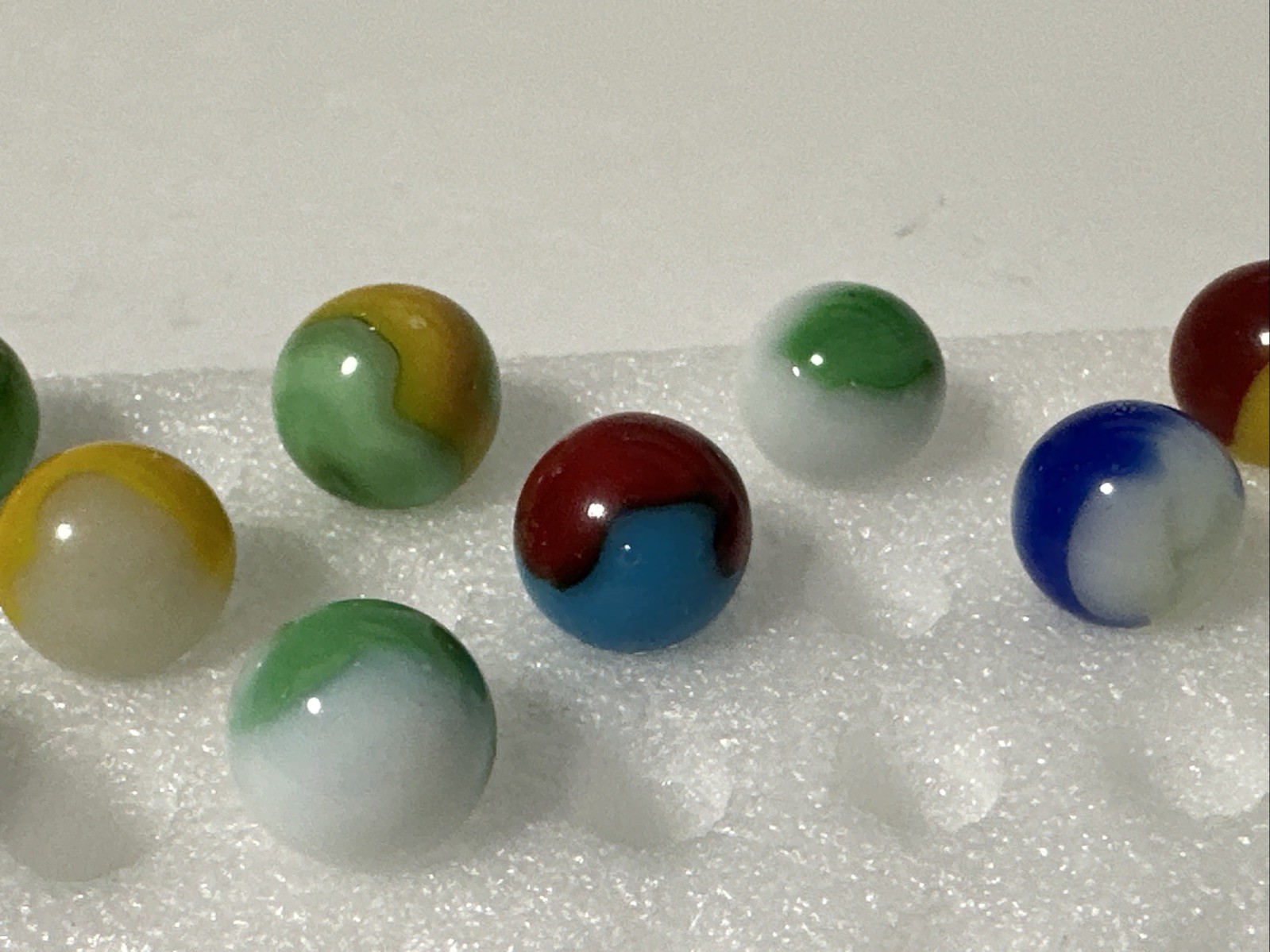 404 Lot Of 12 Peltier Peerless Patch Marbles!