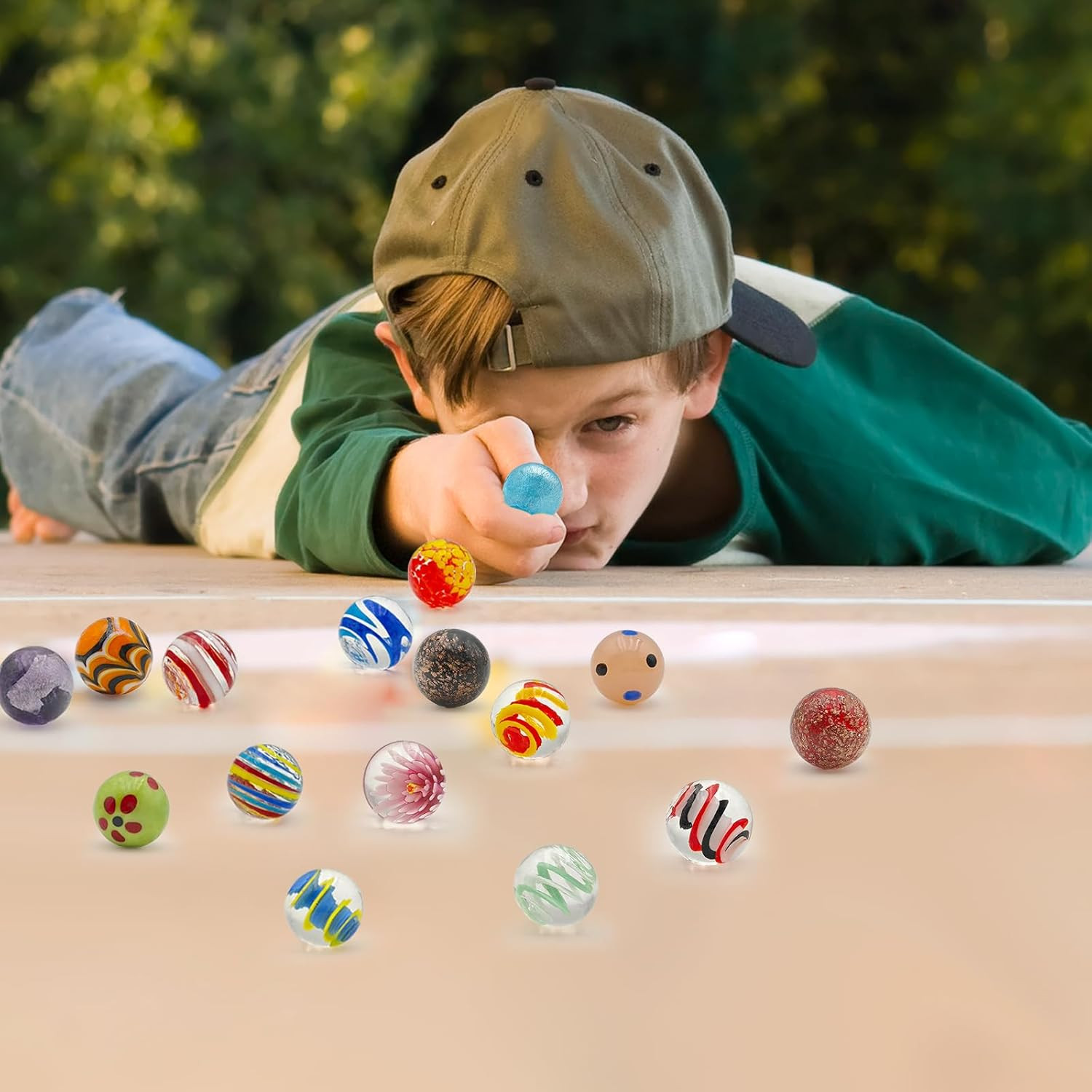 Large Marbles 1 Inch Colored Big Marble Handmade Boy Girl Gift Collection and Ho
