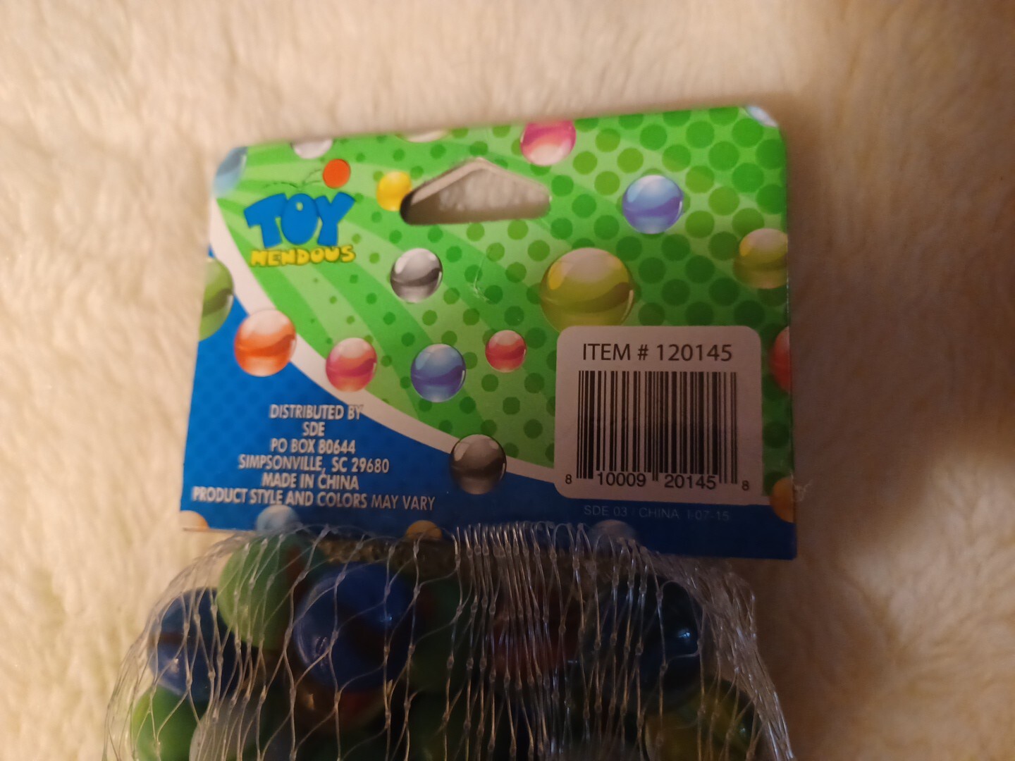 50 Glass Marbles Toy Mendous 50 Pieces 0.95 inch 2.4 cm Marble Assorted Colors!