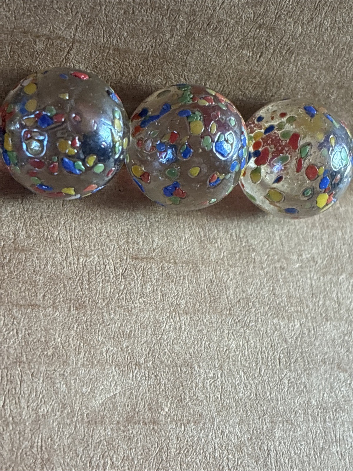 transparent matte with multicolor mosaic large Swirl Vintage Marble