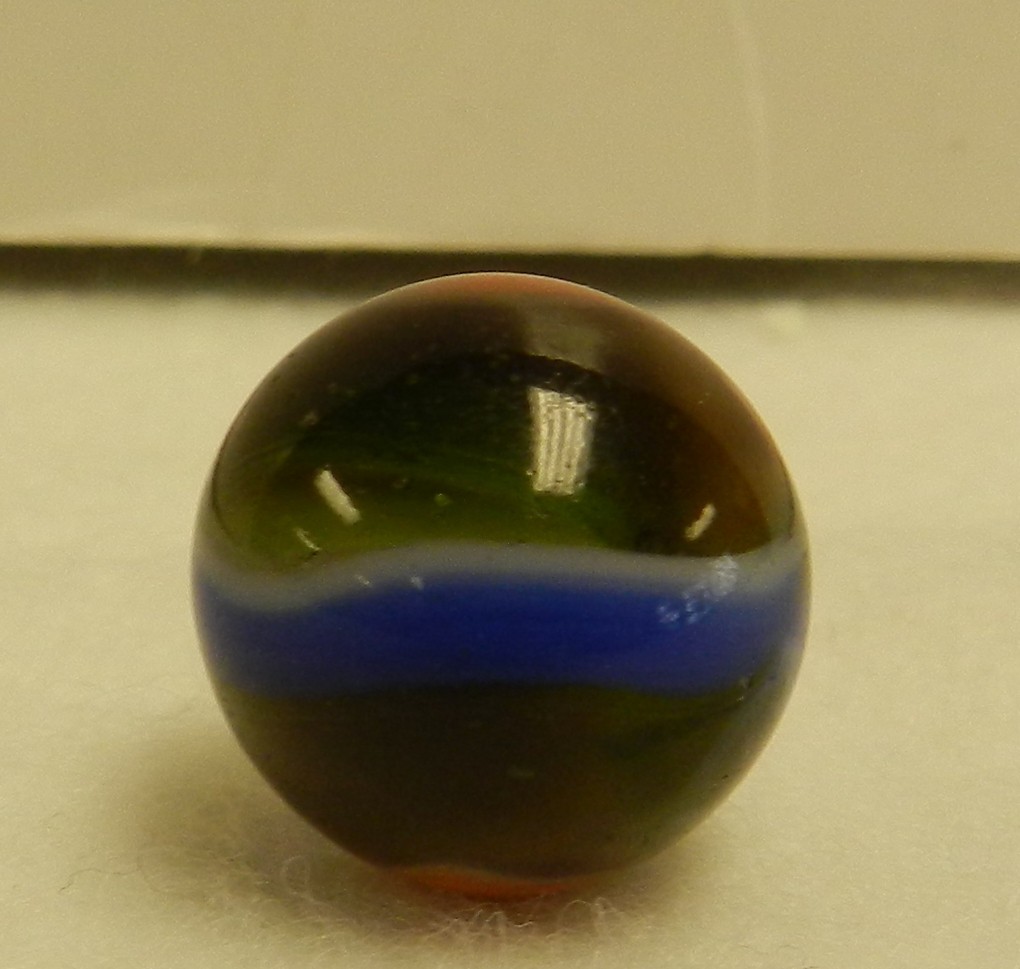 #20257m Vintage Peltier Glass Swirl Marble .64 Inches *Near Mint*