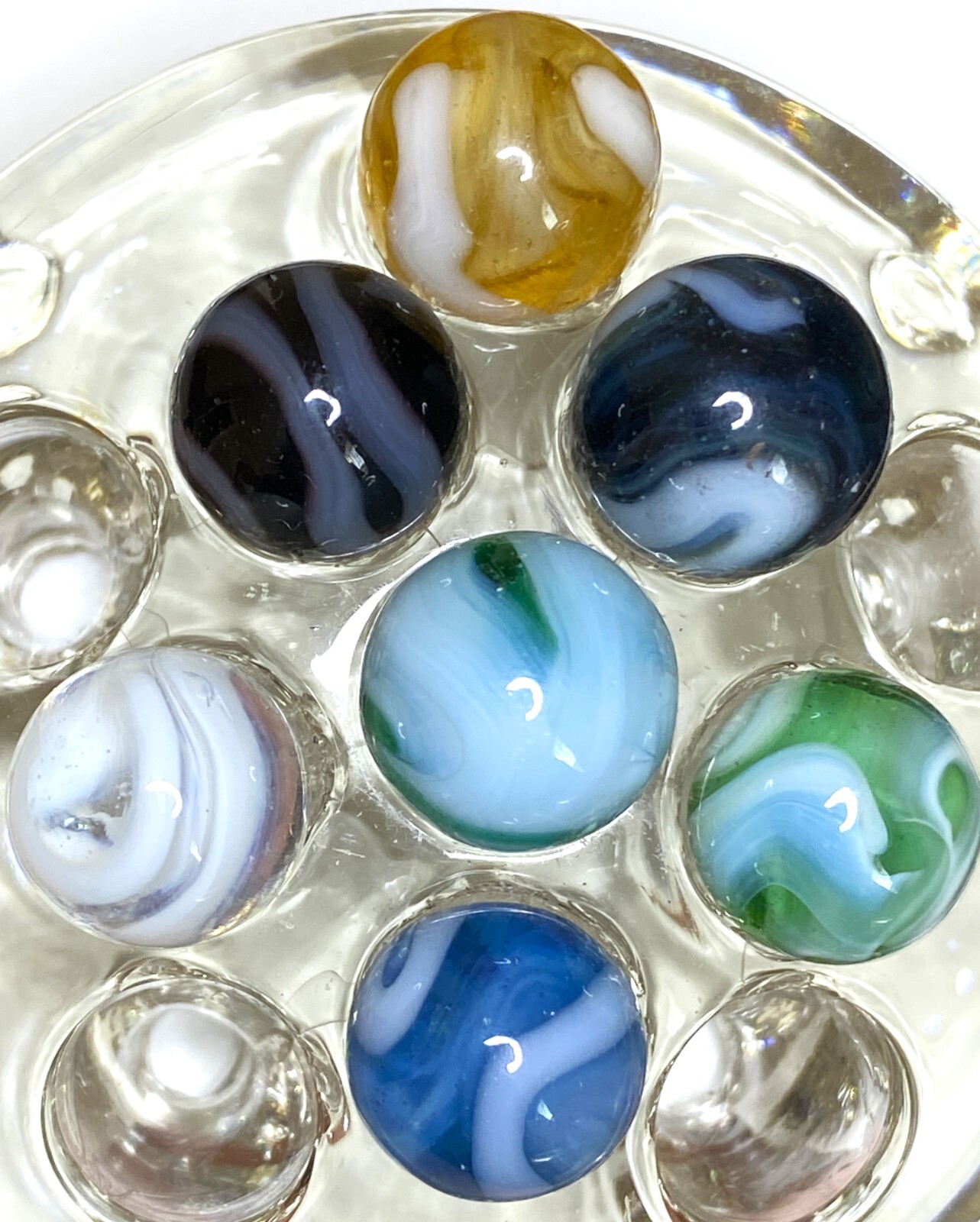 HTF LOT 7 VINTAGE RARE CHAMPION/HEATON/VITRO AGATE NM+/- ~VARI” 4B/15