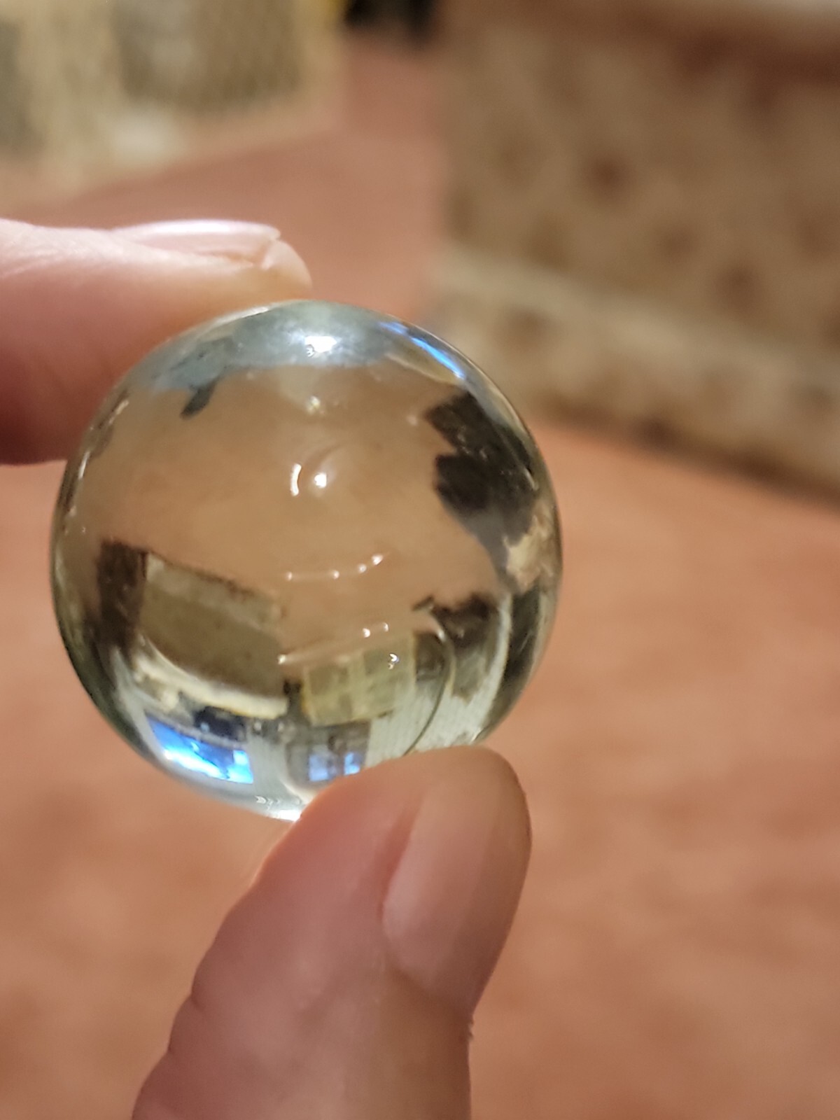 12 BOULDER 1 3/8 INCH 35MM ICE CLEAR BY VACOR / MEGA MARBLES RETIRED