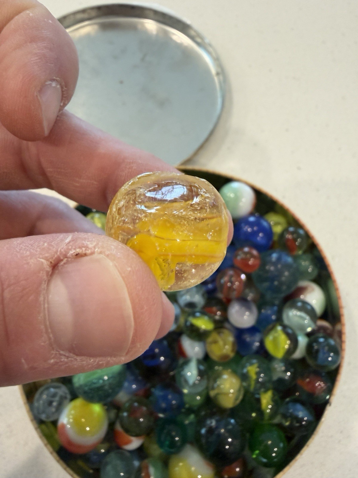 Estate Unsearched Lot Bundle of Vintage Glass Marbles Collection