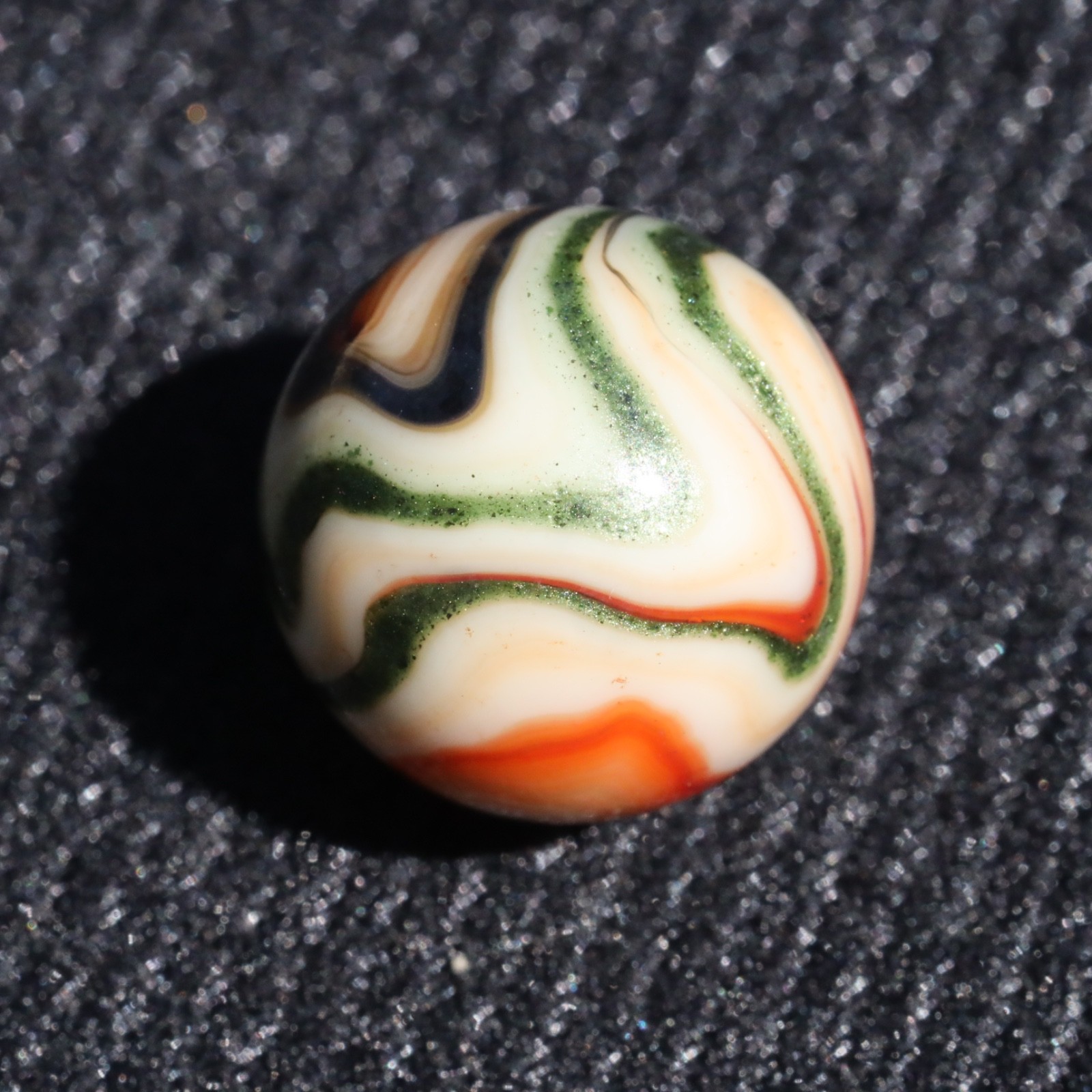 BEAUTIFUL JABO Swirl Marble Aventurine Green Blue Orange Tan Cream 3/4″ Mint