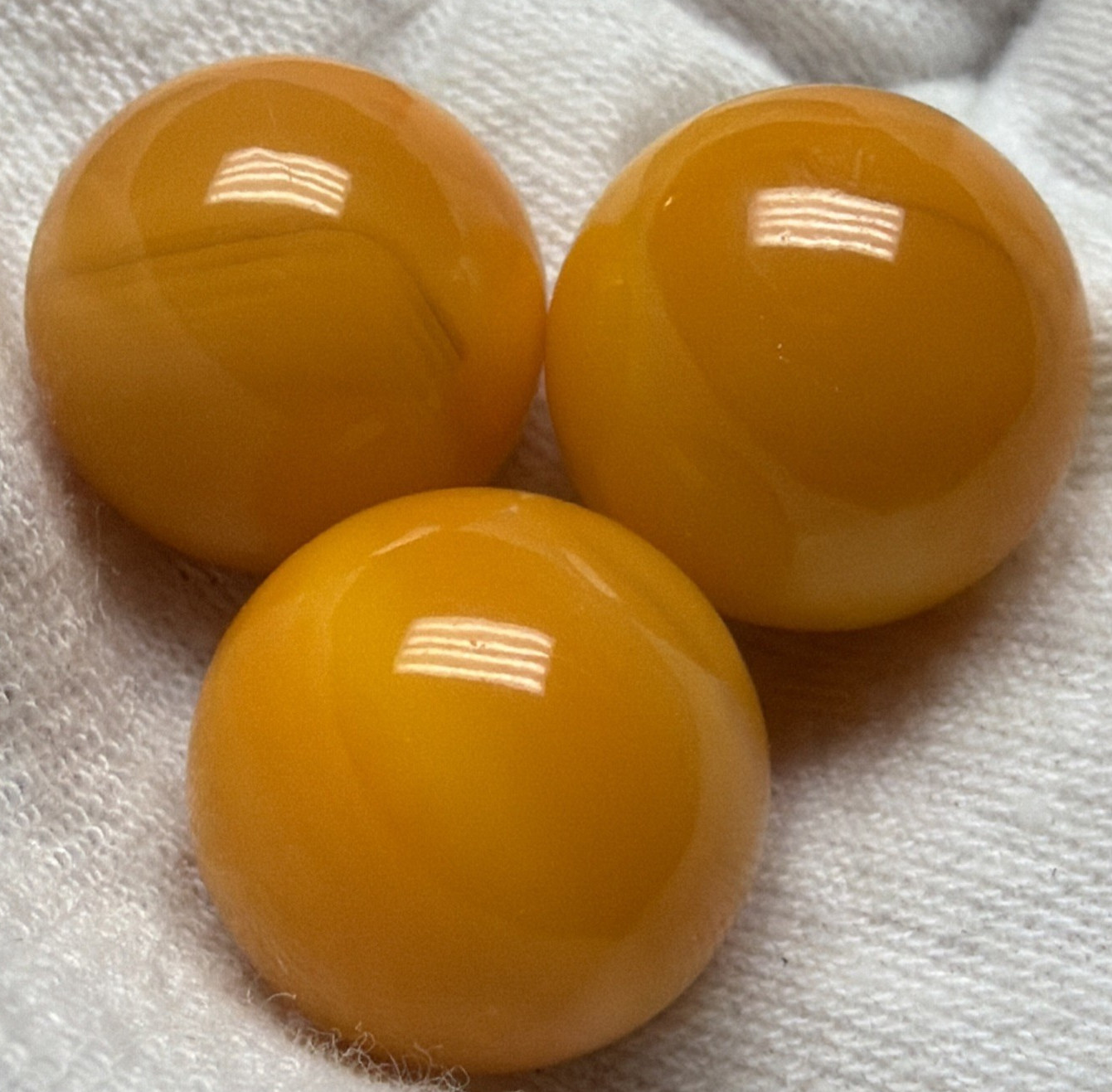 Vtg Lot of 3 Vitro Agate Marble King Orange Marmalade Jelly Butterscotch