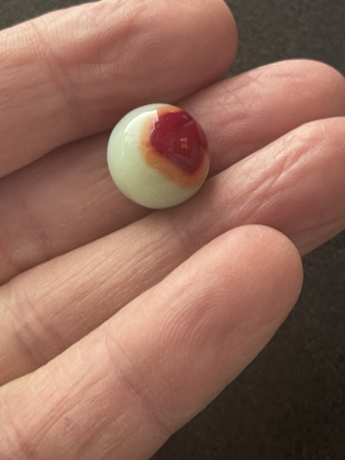 Akro-Agate 5/8” Prize Name Moonie Marble..TM1407