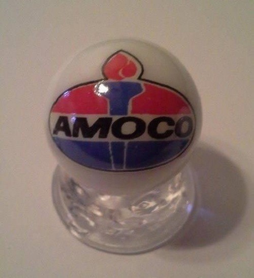 Amoco Gasolinr Glass 1″ Logo Marble
